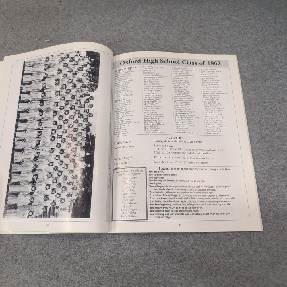 Oxford High School Calhoun County Turn of the Century Reunion 2000 Book Alabama - Picture 7 of 9